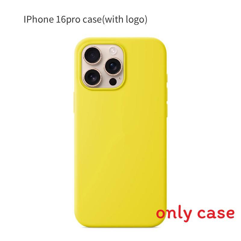 Iphone16 Pro For Solid Color Magnetic Silicone Phone Protective Case With Logo