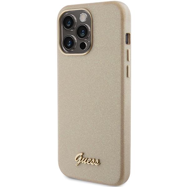 Etui Guess Glitter Glossy Script Do Iphone 15 Pro, Złoty/Light Gold