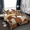 2/3pcs Animal Cowhide Soft durable Quality Duvet Cover Set - Soft plus Comfortable Beding for Bedrom plus Guest Rom - White Black Brown Cow Print