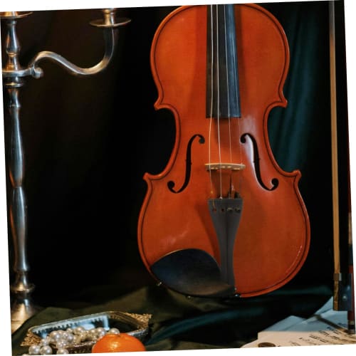 Toyvian Stained Ebony Violin Tailpiece, 4-Hole Replacement Violin Tailpiece, Replacement Violin Part