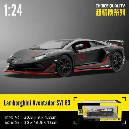 1/24 Lamborghini Aventador SVJ63 Super Car Model Simulation Diecast Sports Car Toy Kids Boys Gift Collective Miniauto Vehicles