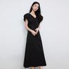 Women's Elegant V-Neck Backless Short-Sleeve Midi Dress