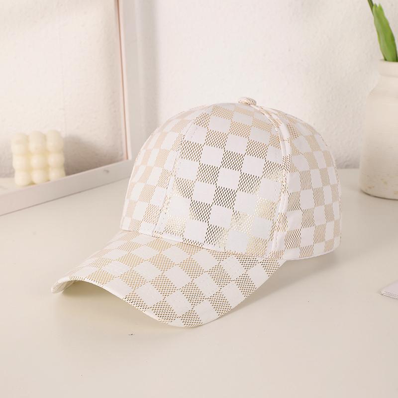 

A woman s Korean version of INS style bright checkerboard baseball cap suitable for play photo matching One Size
