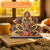Thanksgiving Wooden Turkey Decoration Ornament