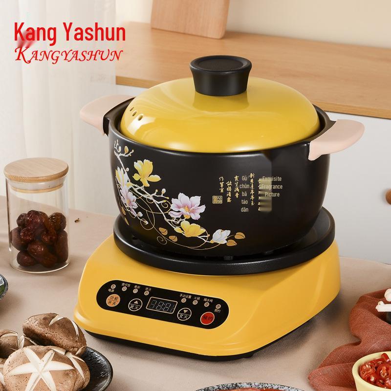 

Многофункциональная электрическая мультиварка: Керамическая автоматическая кастрюля для тушения, супа и каши с отсоединяемой функцией хот-пота и кассероли