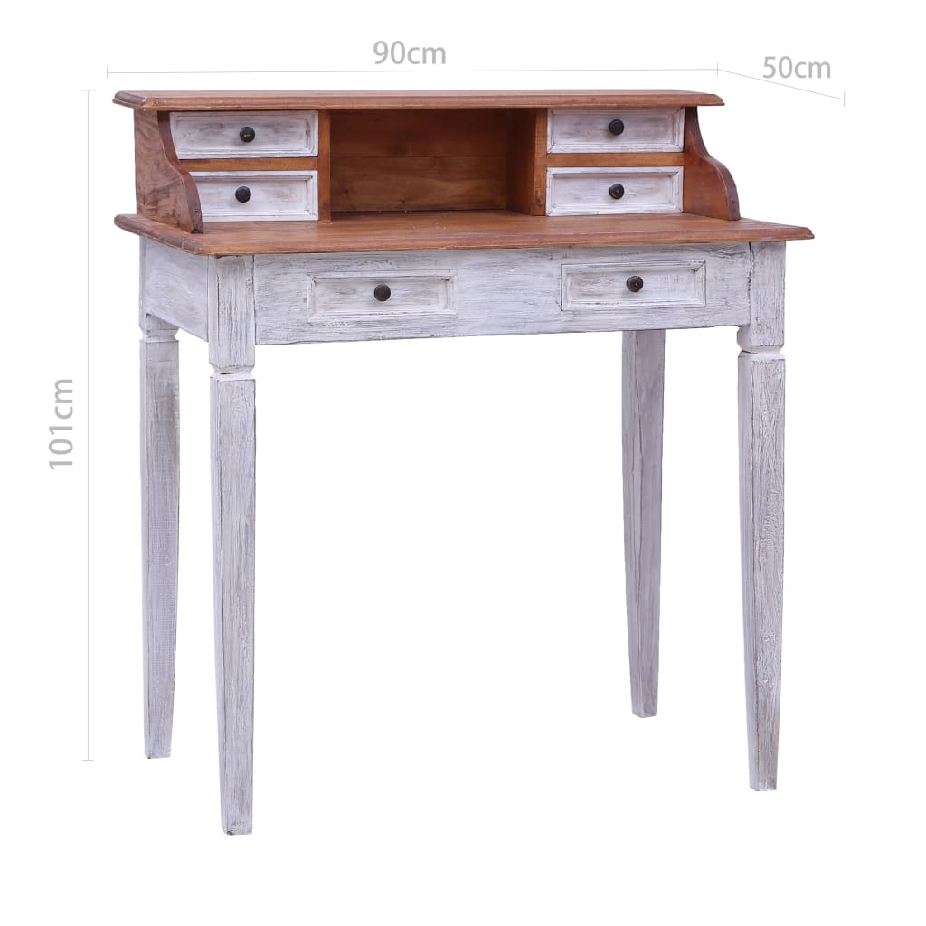 Desk with Drawers 90 x 50 x 101 cm Reclaimed Solid Wood