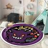 Tappeto rotondo carino dei cartoni animati Pokémon, tappeto per camera da letto e soggiorno, tappetino per sedia girevole per stanza dei bambini e sala giochi, tappetino per divano per il tempo libero Q0