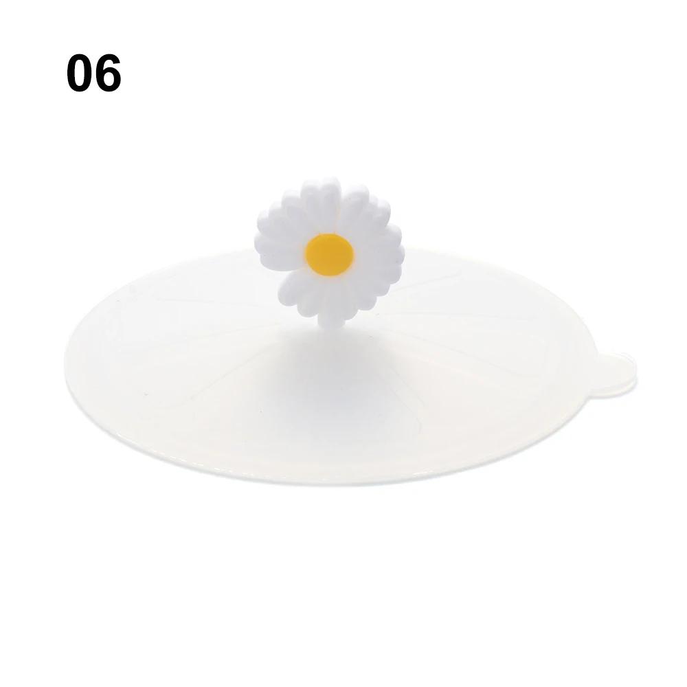 New Transparent Cartoon Cute Silicone Cup Cover Heat-resistant Leak Proof Sealed Lids Cap Dustproof Cup Cover