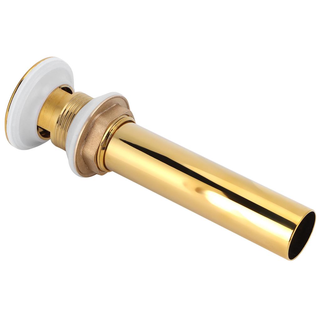 Wash Basin Sink Drain Anti Clogging Bathroom Drainer Stopper Accessories Non Overflow Gold(Flap with Hole )