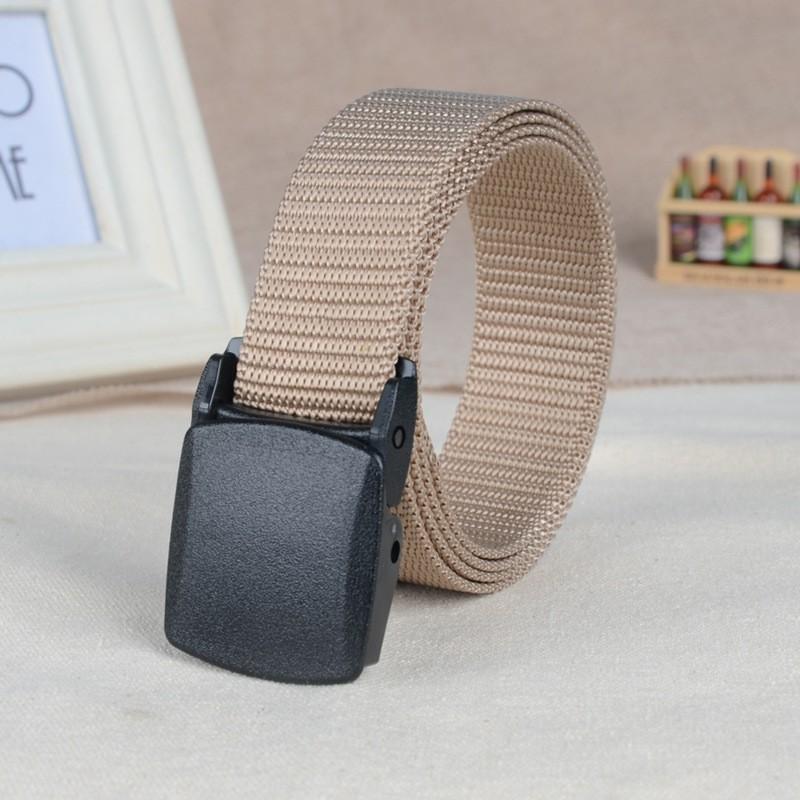 

Outdoor Plastic Buckle Casual Belt Nylon Canvas Knitted YKK Direct Sales 120cm хакі