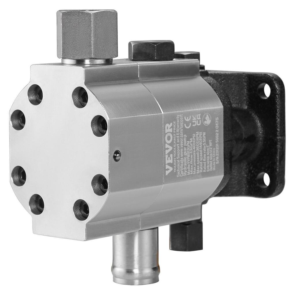 Hydraulické čerpadlo na štípání dřeva, 13 GPM, dvoustupňové 3000 PSI čerpadlo na štípání dřeva, 1'' vstup 1/2'' NPT výstup 3600 RPM hliníkové hydraulické zubové čerpadlo, pro