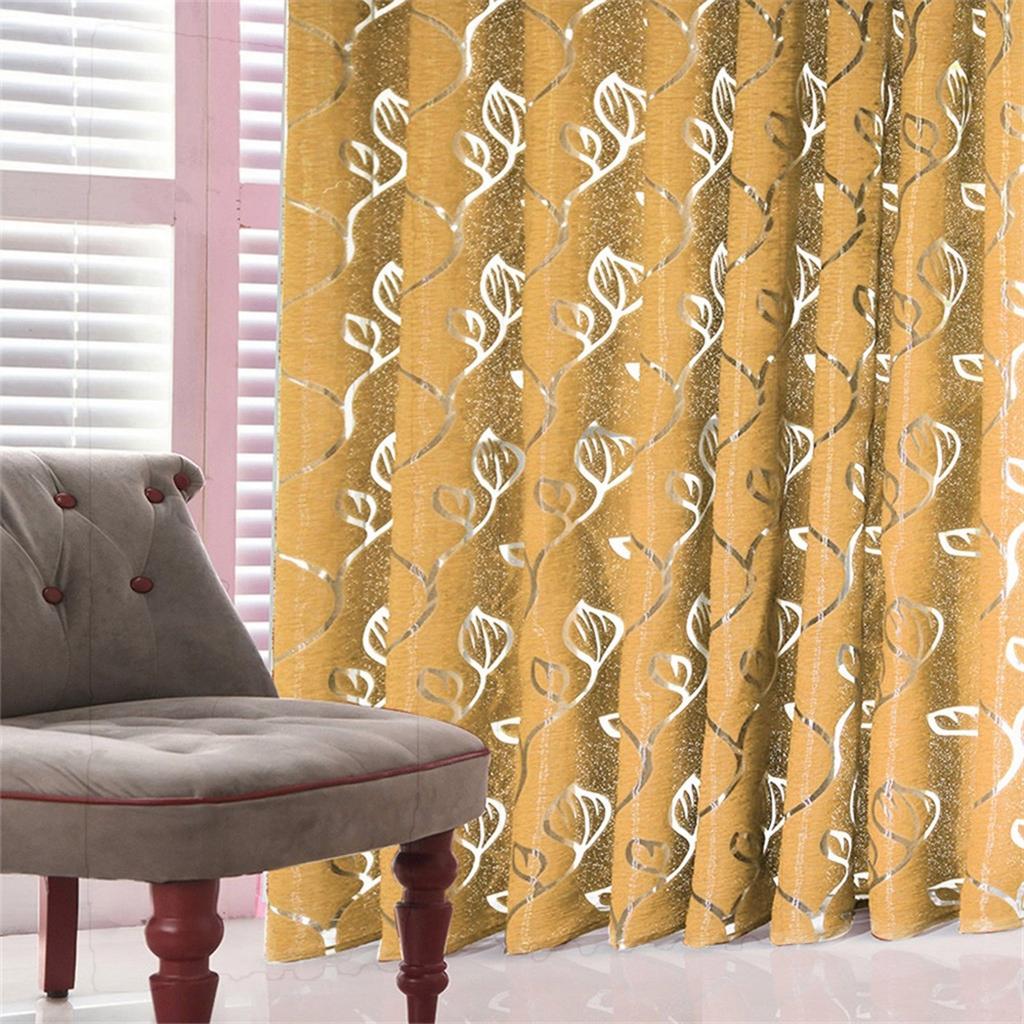 1 PCS Vines Leaves Tulle Door Window Curtain Drape Panel Sheer Scarf Valances