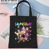 Kpop Demon Hunters Print Shoulder Canvas Bag Daily Shopping Tote