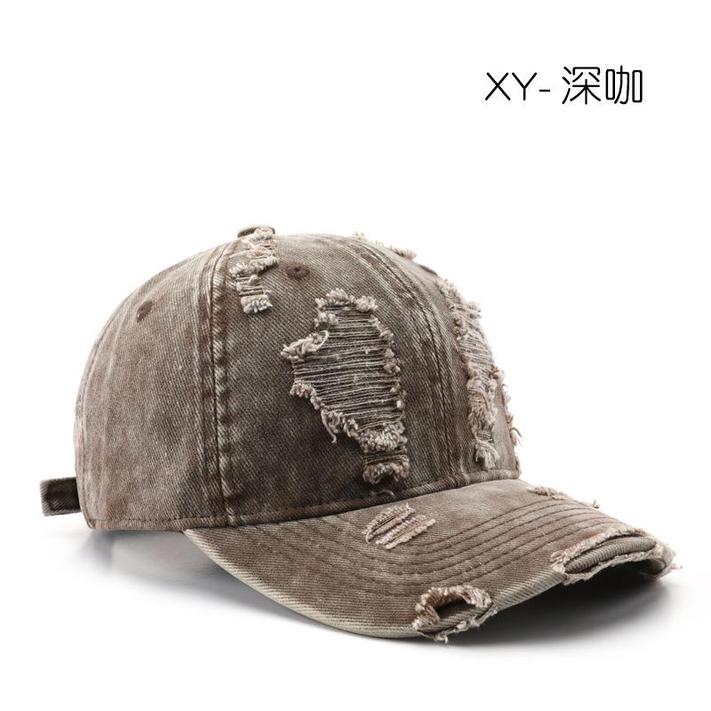 

Spring and Autumn Wash Hole Baseball Cap Outdoor Personalized Sports Travel Sunscreen Sun Hat колір темно кави