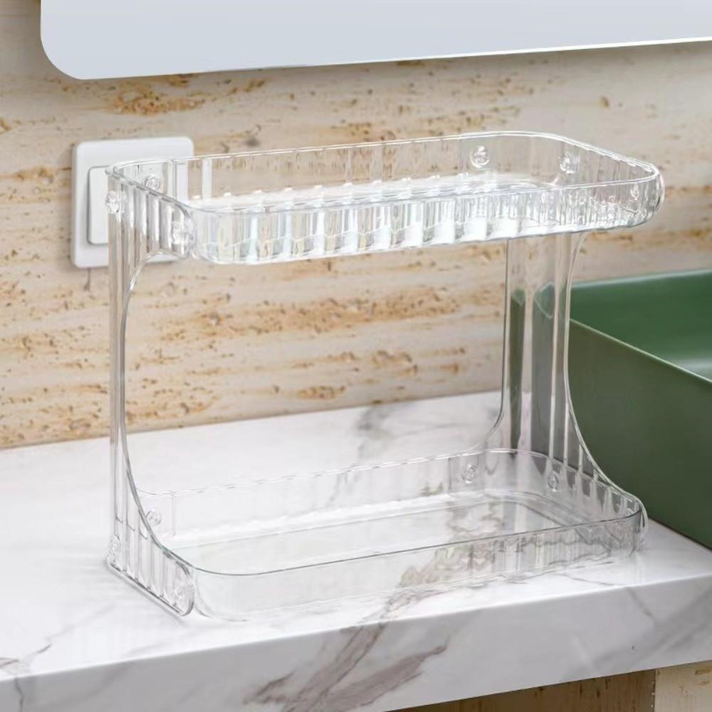 Large Capacity Bathroom Organizer Transparent Makeup Storage Rack  Hotel Storage