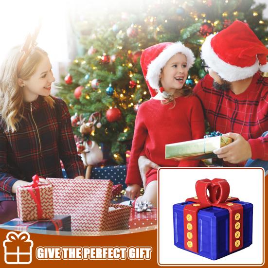 Annoying Gift Box with Screws Christmas Puzzle Present Box Prank Case Home Office Bookshelf Desktop Decoration Ornament Joke Gag Gift