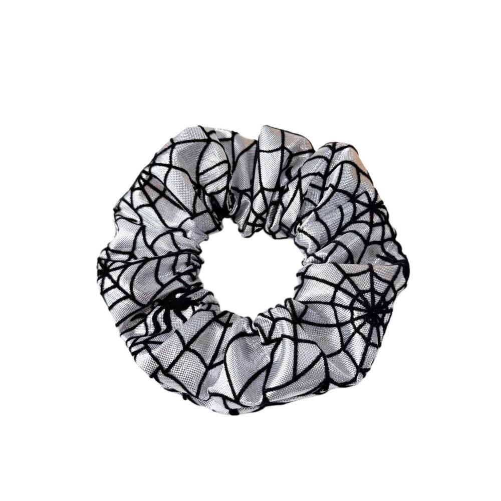 Gothic Spider Web Hair Bow Spring Clip Halloween Scrunchie Fashion Pumpkin Hair Clip Cosplay