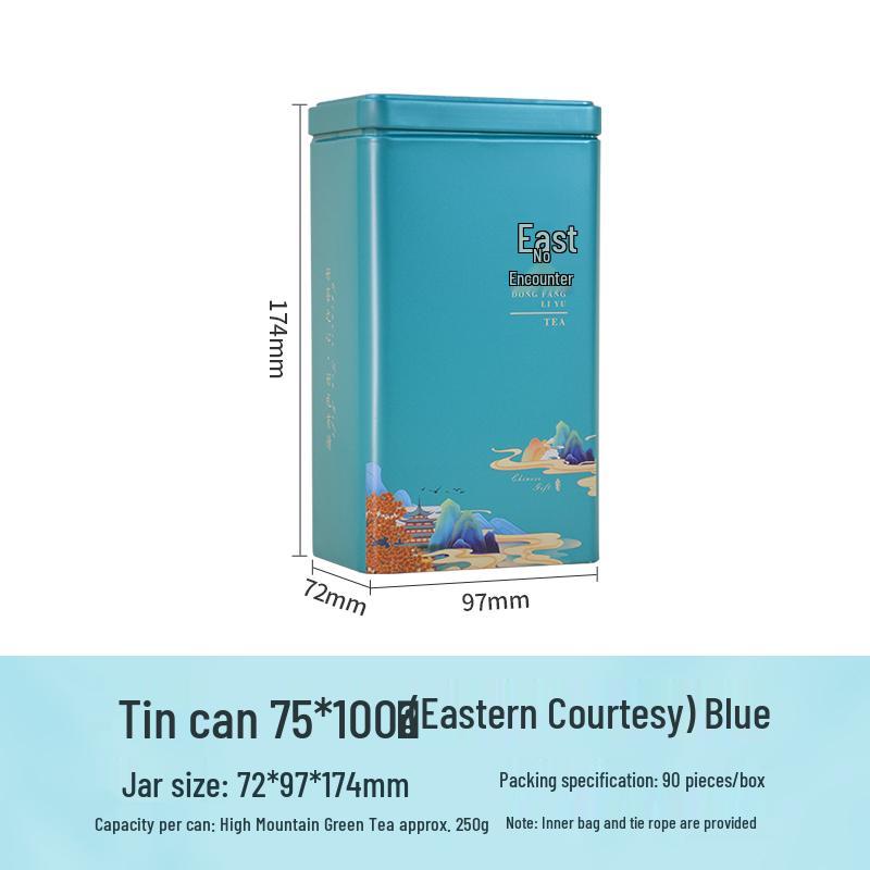 

Metal Tea Can Gift Box for Black, Rizhao Green, and Tieguanyin Tea