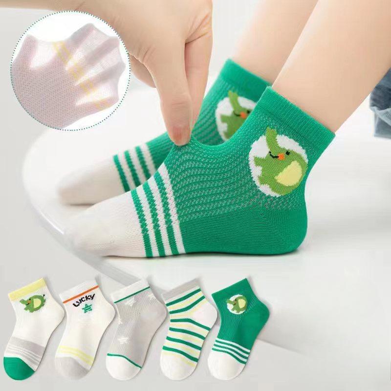 

[Удобные | Динозавр] 5 пар удобных дышащих носков для мальчиков, не требующих особого ухода | Модные повседневные мягкие носки с рисунком динозавра | Для активного отдыха детей XL