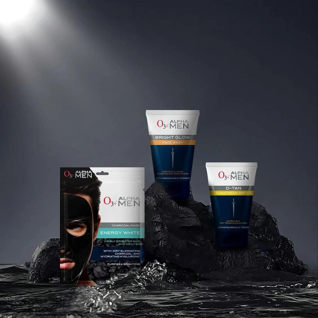 O3+ ALPHA MEN Nettoyant Visage Éclat Alpha Avec Niacinamide & Vitamine C 100 g