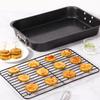 15Inch Turkey Roasting Pan Includes V-Shape Grill Rack Carbon Steel Roasting Tray Bakeware For Thanksgiving Christmas