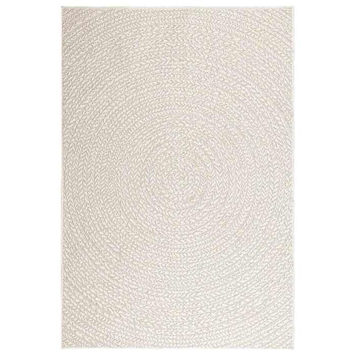 VidaXL Tapis ZIZUR crème 120x170 cm aspect de jute intérieur extérieur, tapis d'extérieur, tapis de sol, tapis d'intérieur, 4010377