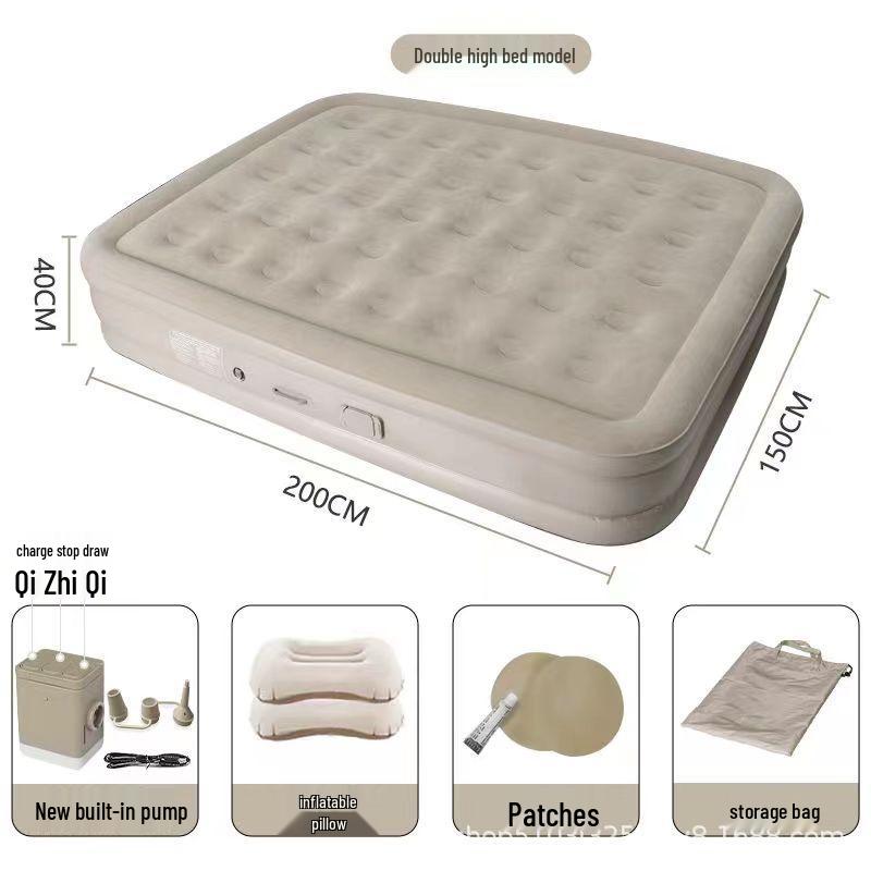 Automatic Inflatable Outdoor Camping Sofa Bed - PVC Flocking Air Mattress