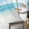 Beach Sea Coconut Trees Modern Printed Tulle Curtains for Bedroom Balcony Window Decor Creative Fashion Home Sheer Curtain