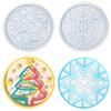 Multifunction Coaster Resin Mold Novelty-Snowflake Cup Mat Silicone Mold Xmas-Tree Coaster Epoxy Resin Mould Table-Decor