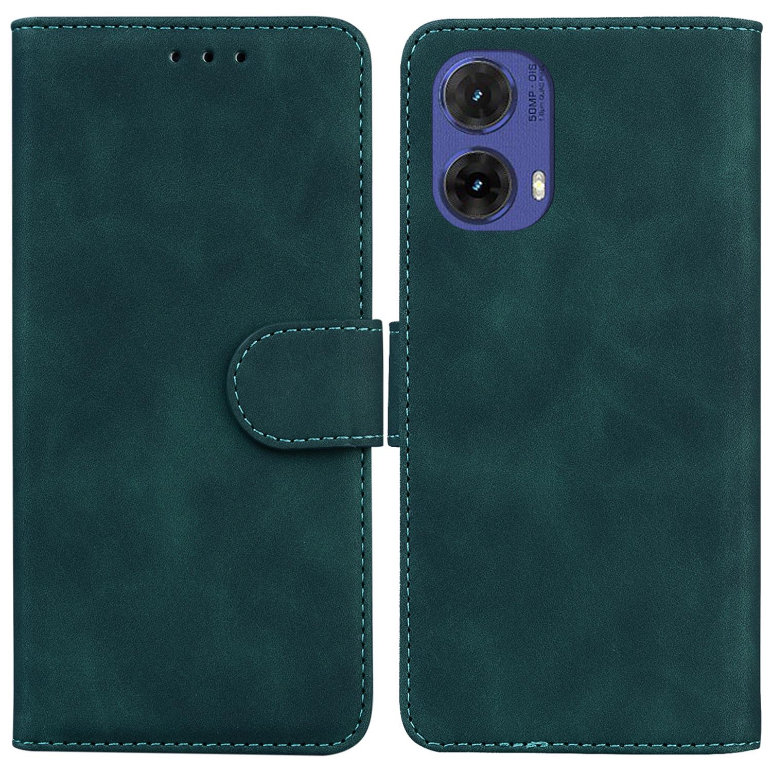 

For Motorola Moto G85 5G/S50 Neo 5G Cell Phone Case TPU+PU Leather Shell Phone Stand Cover Green