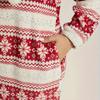 Women's Plus Size Hooded Snowflake Christmas Pajamas - Zippered, Pom-Poms, Thick, and Cozy