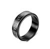 Cross-border explosion, rotatable titanium steel ring for men, decompression and anti-anxiety rotating couple ring, popular jewelry