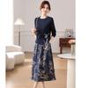 Women's Elegant Long-Sleeved Skirt Two-Piece Set