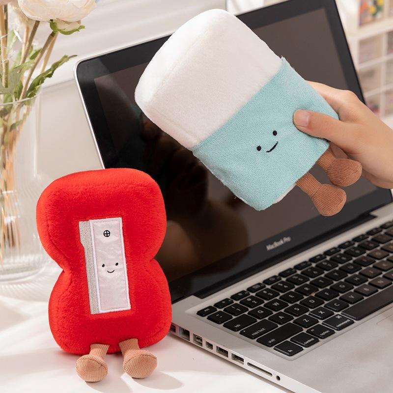 Simulation Stationery Pencil Eraser Throw Pillow Doll Plush Toy Cute Ruler Doll Sleeping Doll Birthday Gift