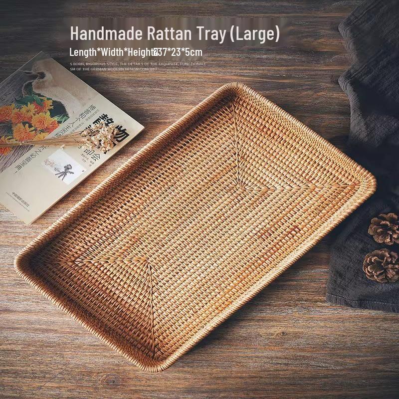 Mehrzweck Bambus Webkorb zur Aufbewahrung, für Obst, Brot, Brötchen, Snacks und für Picknicks