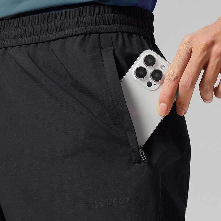 SAUCONY Urban Commuting Series Woven Fashion Simple Lace-Up Casual Pants Men Pants Black SA2259WP04C-BK001