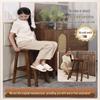 Solid Wood Retractable Ladder Stool: Multi-Functional Side Table & Folding Ladder in Chinese Style