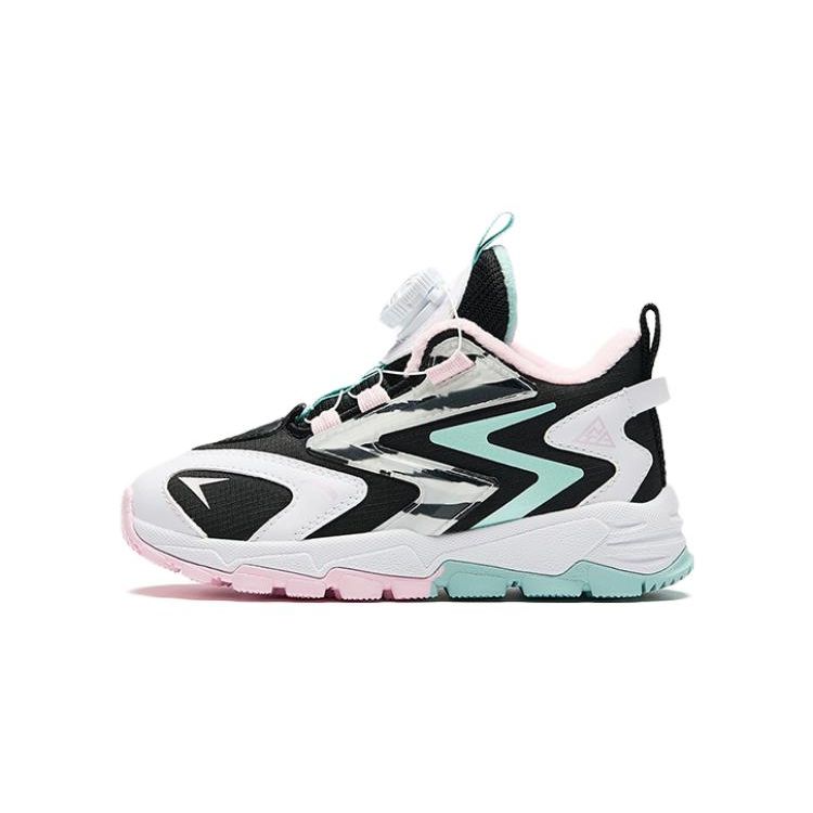 Anta Kids Summit 2.0 Comfortable Sports Non-Slip Wear-Resistant Low-Top Running Shoes Kids Running Shoes Black White Green A322349904-4