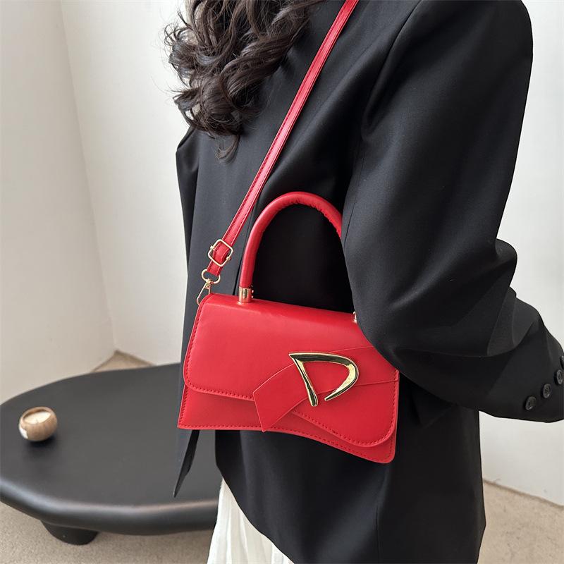Chic Solid Color Faux Leather Shoulder Bag for Women, Minimalist Square Crossbody Purse, Trendy Casual Handbag