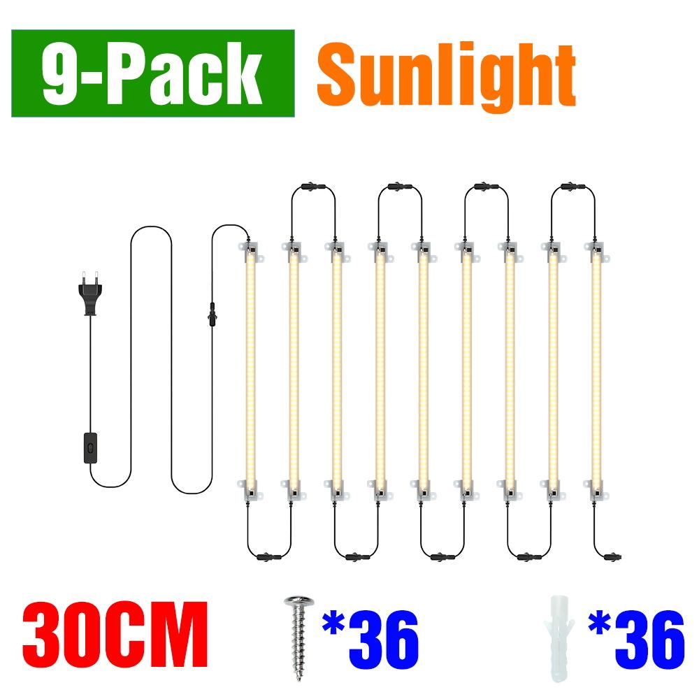 LED Plant Grow Lights Full Spectrum Indoor Hydroponics Seed Flower Vegetables Growth Box Cultivation Lamp EU plug 30/50CM AC220V