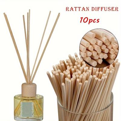 10 Stück Schilföl-Diffusor Aroma-Sticks DIY Handgemachte Rattanstäbchen Duft für Zuhause Badezimmer Wohnzimmer Dekoration