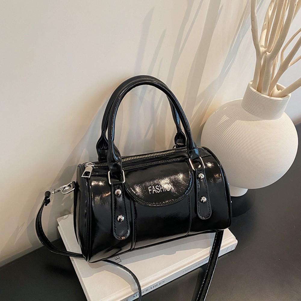 Trendy PU Leather Shoulder Bags Pure Color Large Capacity Crossbody Bags Handbag Women