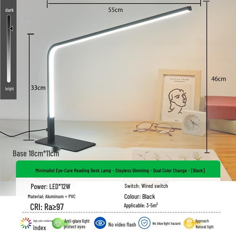 Modern Full Spectrum Eye Protection Night Light Desk Lamp for Students