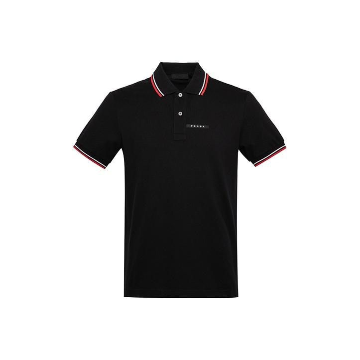 PRADA Men`s Logo Patch Short Sleeve