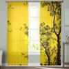 Sonnenuntergang Bäume Silhouette Tüll Fenstervorhänge Wohnzimmer Organza Garn Sheer Voile Vorhang Schlafzimmer Küche Home Decor Drapieren
