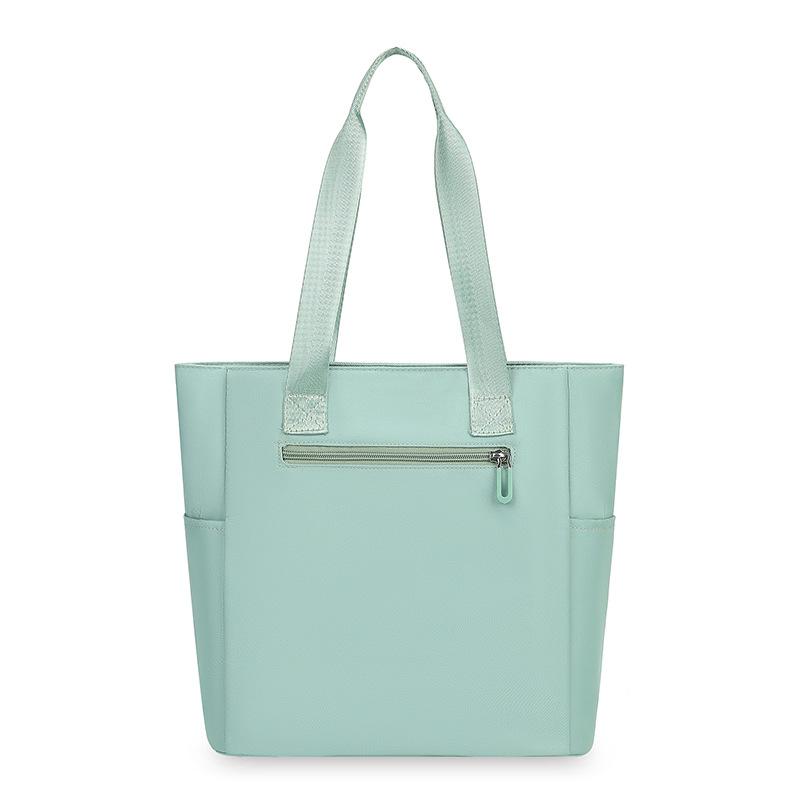 Women Large Capacity Tote Bag Nylon Shoulder Handbag Casual Zipper Shopping Bag Lightweight Travel Work School Carryall Purse