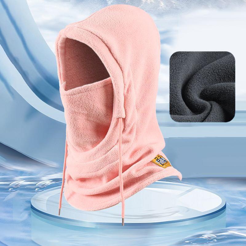 

Windproof Fleece Balaclava Hat - Warm Face and Neck Cover for Winter Cycling and Skiing розовый
