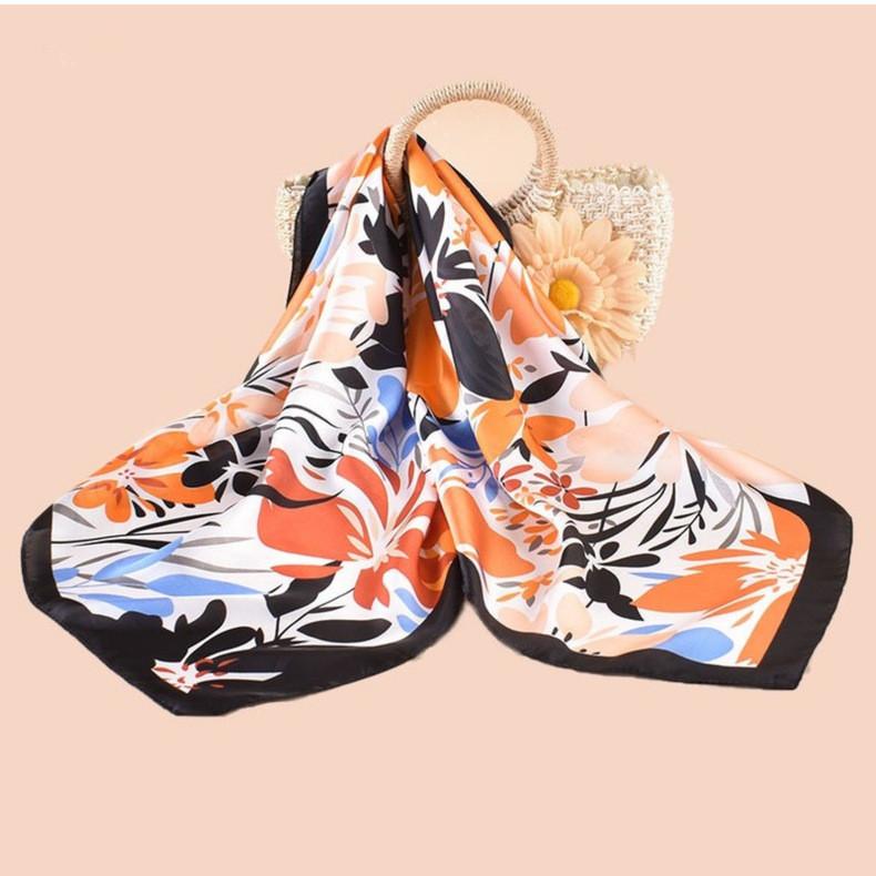 Women Silk Scarf Summer Hair Scarf Silk Satin Neckerchief Female Hair Ties Headband Hair Ornament Woman Bandana Bag Scarves