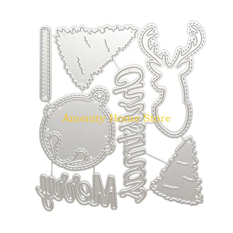 F26C Christmas Elk Tree Metal Cutting Dies Stencil DIY Scrapbooking Album Paper Card