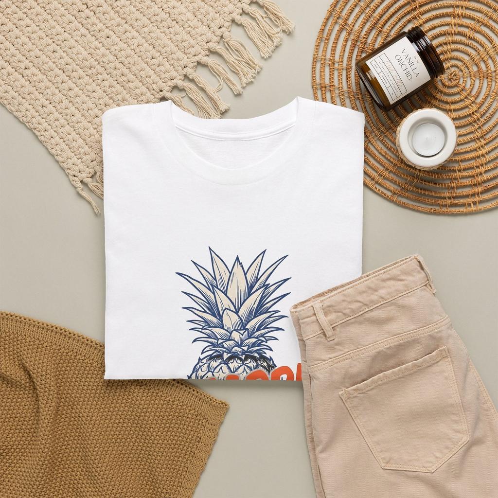 Pineapple Graphic Shirt Funny Fruit Gift Women Hand Drawn Tee Pineapple T-Shirt